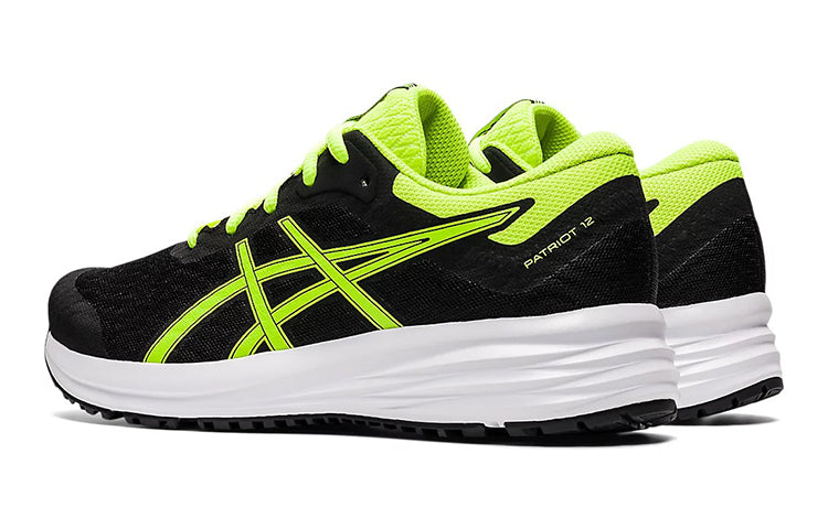 (GS) ASICS Patriot 12 'Black Hazard Green' 1014A139-011
