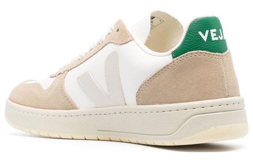 Veja V-10 Chromfree Low-Top Sneakers 'White Beige Green' VX0502961