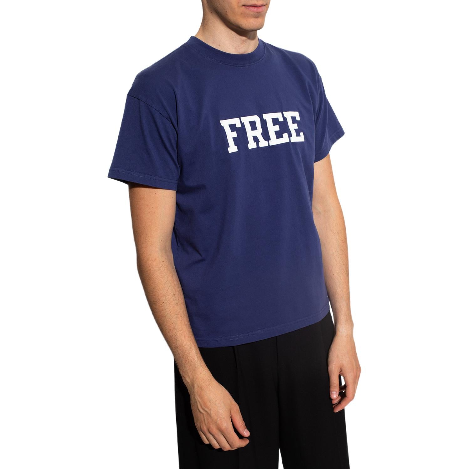 Balenciaga Free Logo T-Shirt 'Navy' 612965TKVD33967