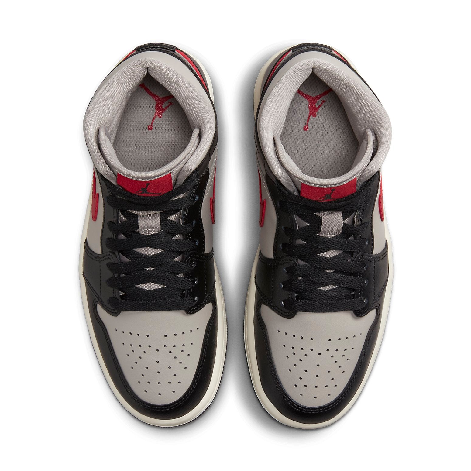 (WMNS) Air Jordan 1 Mid 'Black Gym Red Grey' BQ6472-060
