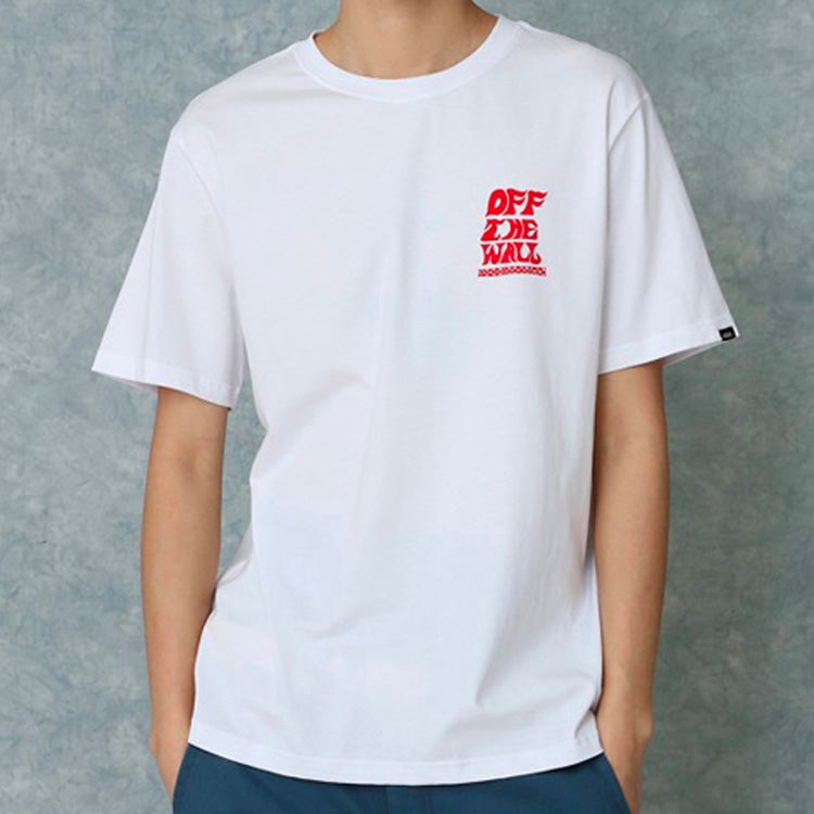 Men's Vans Art Collection Ohamking Printing Short Sleeve White VN0A4RAQWHT1