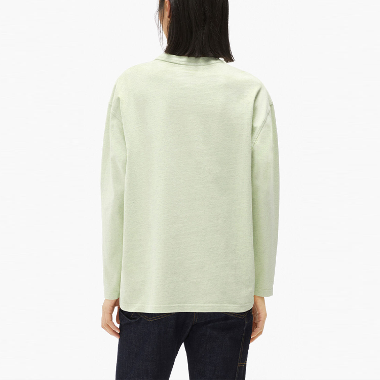 KENZO FW21 Logo Tiger Head Printing Round Neck Long Sleeves Mint Green T-Shirt FB62TS697401-47