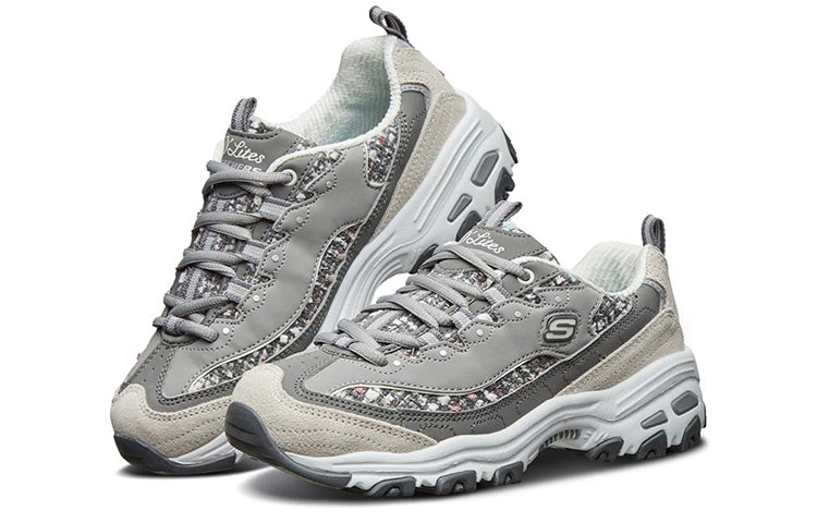 (WMNS) Skechers D'Lites 'Grey Beige' 9999196-CHAR