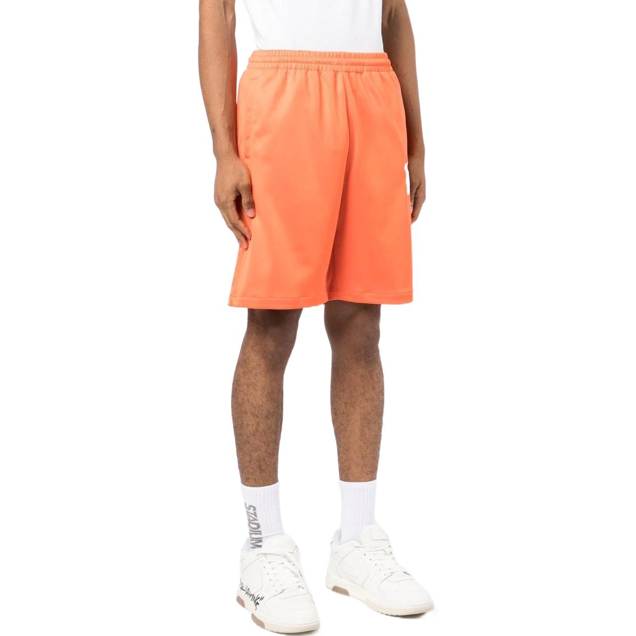 Men's Off-White SS22 Brand Logo Printing Elastic Waistband Straight Shorts Ordinary Version Orange OMCL001S22FAB0012001