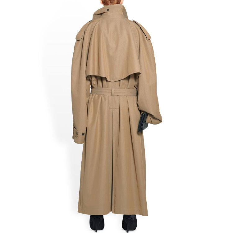 (WMNS) Balenciaga Oversized Trench Coat 'Beige' 733764TNP099501