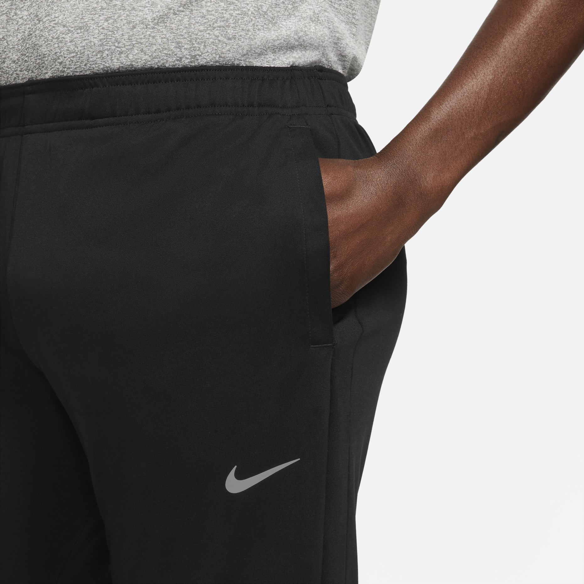 Men's Nike Sports Fitness Training Running Knit Long Pants/Trousers Autumn Black DD5004-010