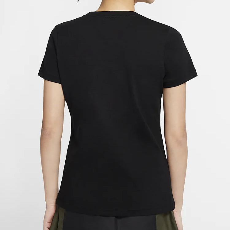 (WMNS) Nike Slogan logo Solid Color Training Black DA2481-010