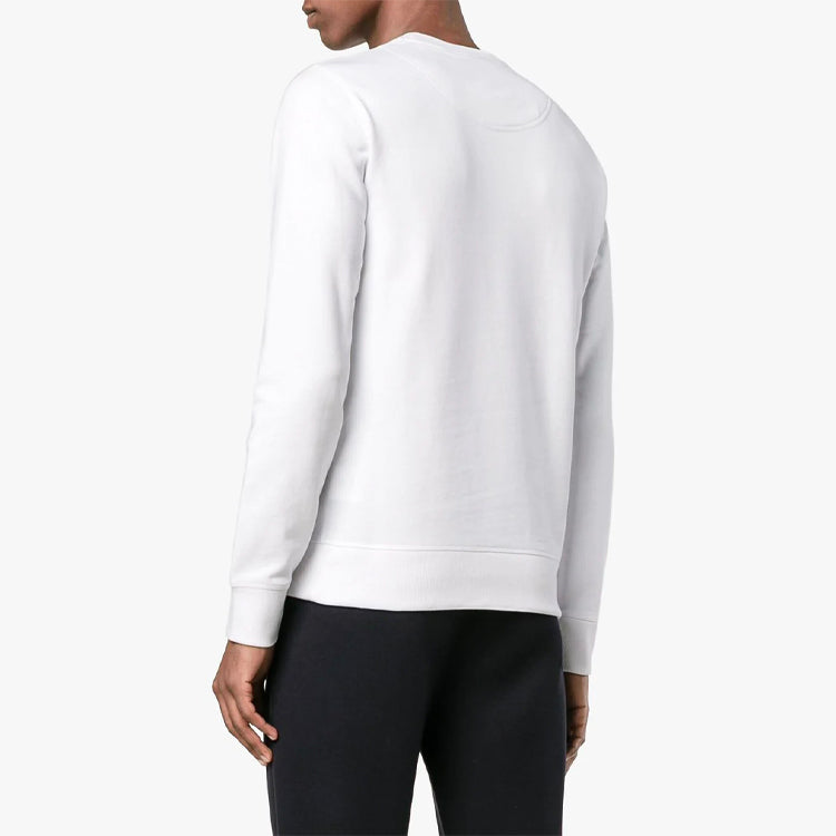 KENZO Tiger Head Logo Round Collar Long Sleeve Male White F555SW0014XW-01