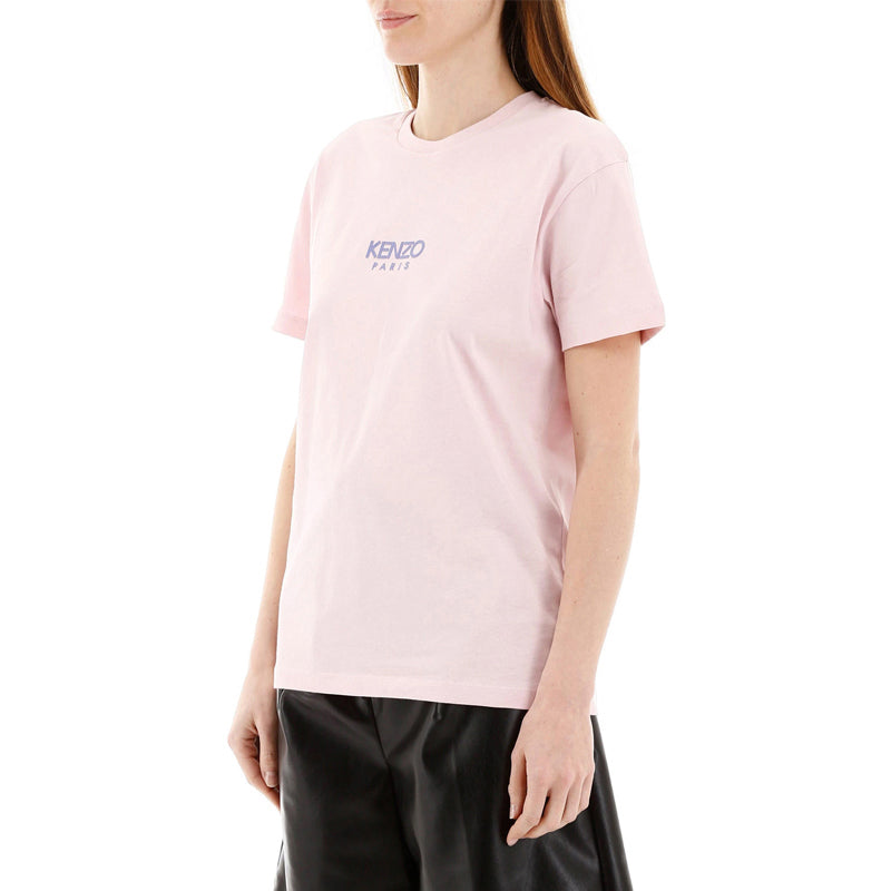 KENZO SS21 Logo Pattern Short Sleeve Pink FA52TS955937-34
