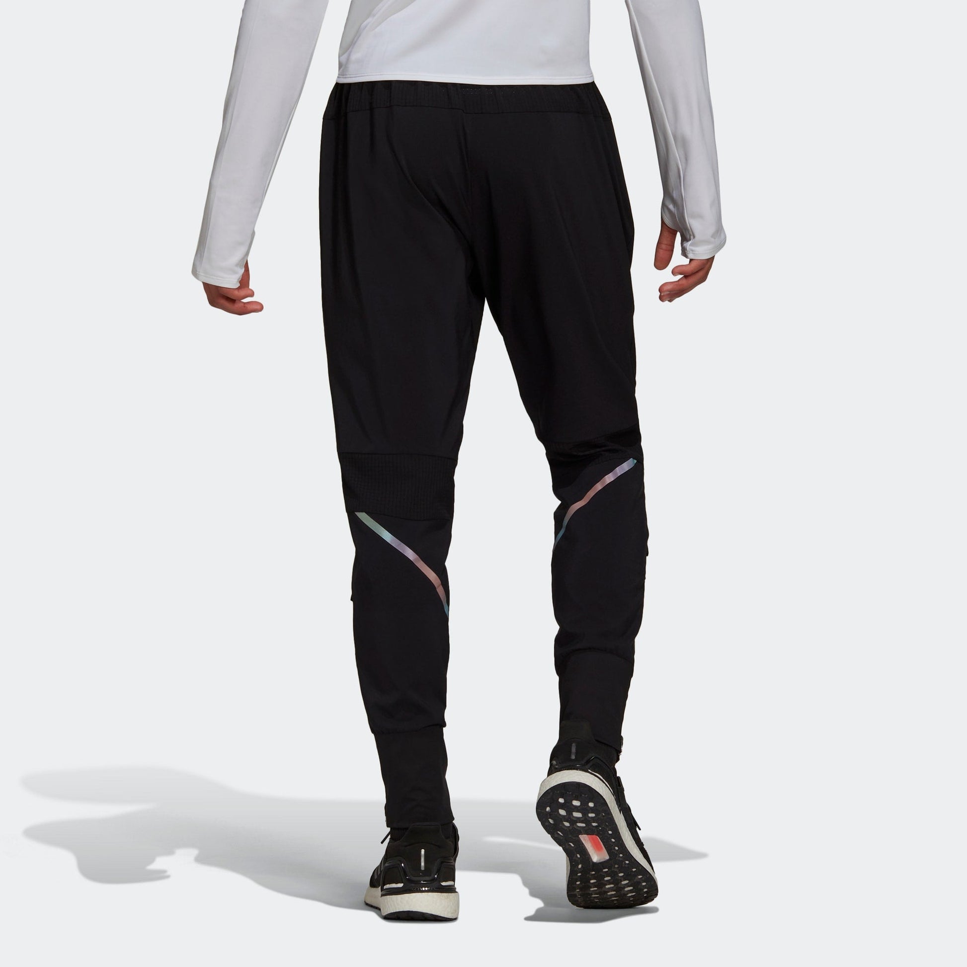 Men's adidas Solid Color Logo Printing Sports Pants/Trousers/Joggers Black HF8766