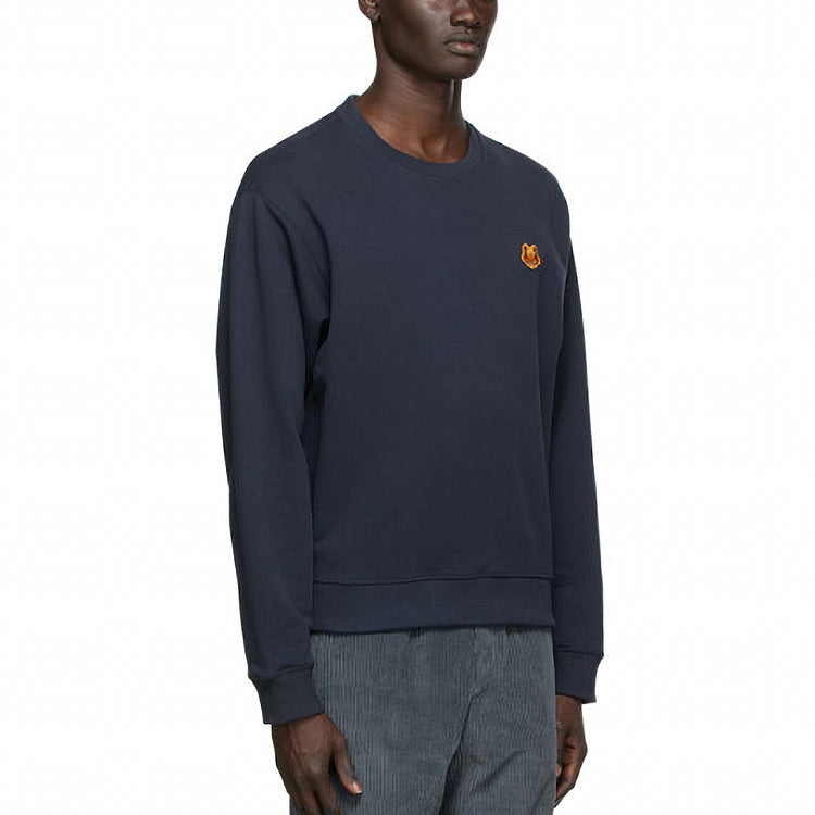 Men's KENZO FW20 Small Tiger Head Long Sleeves Navy Blue FA65SW0034MD-76