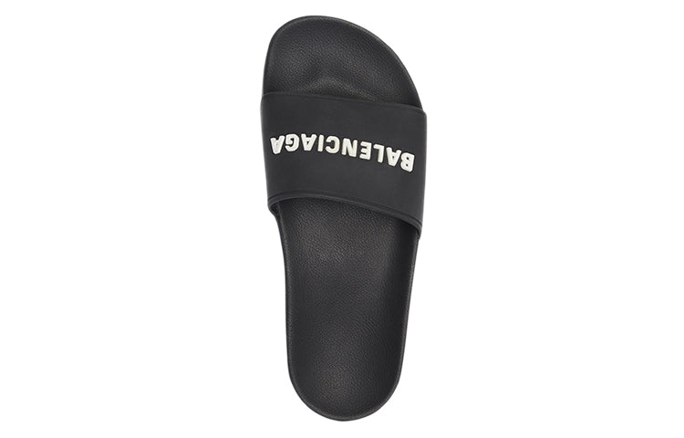 (WMNS) Balenciaga Pool Slides 'Black Rubber' 565547W1S801006