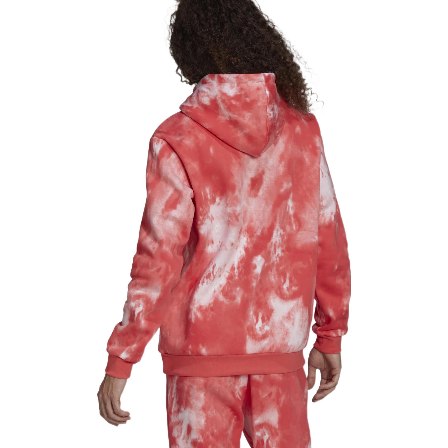 Men's adidas Casual Hooded Tie Dye Red HE9438