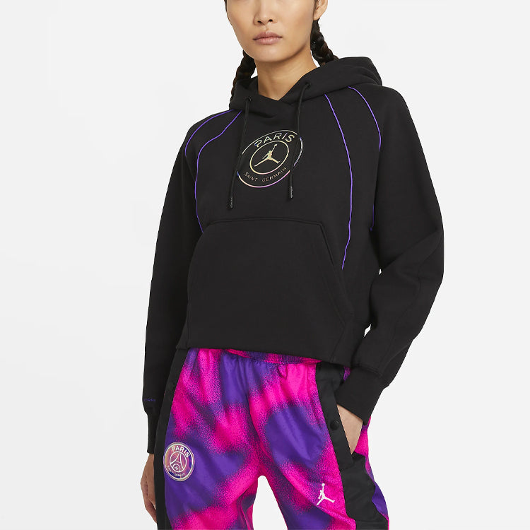 (WMNS) Air Jordan Paris Saint-Germain Loose Hoodie Black CZ7498-010