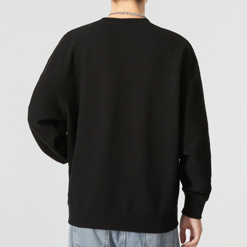 PUMA Downtown Waffle Crewneck Sweatshirt 'Black' 537730-01