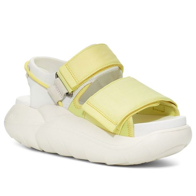 (WMNS) UGG LA Cloud Strap Flatform Sandal 'Neon Green White' 1125103-LELI
