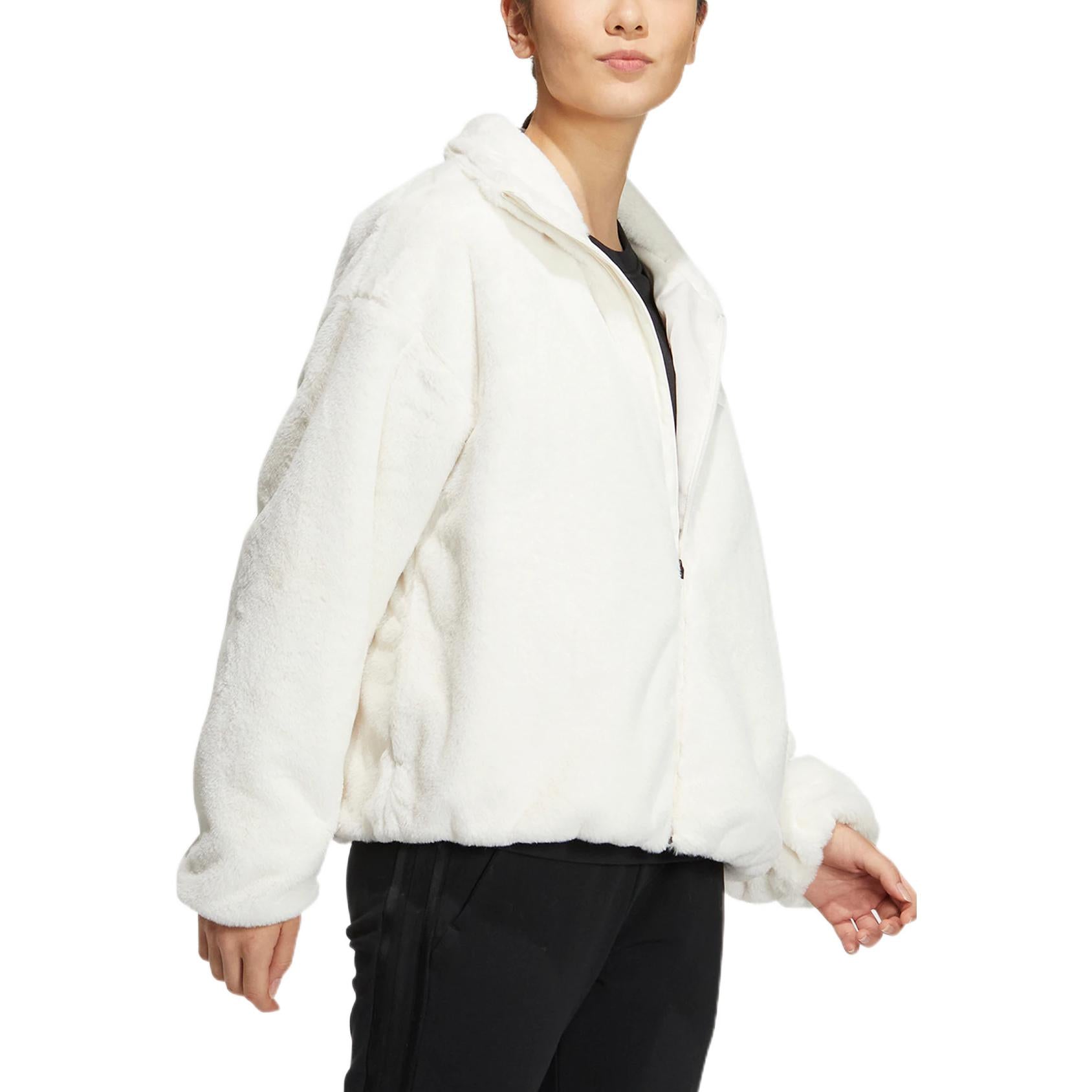 (WMNS) adidas Met Fur Jacket Asia Sizing 'White' HM7102