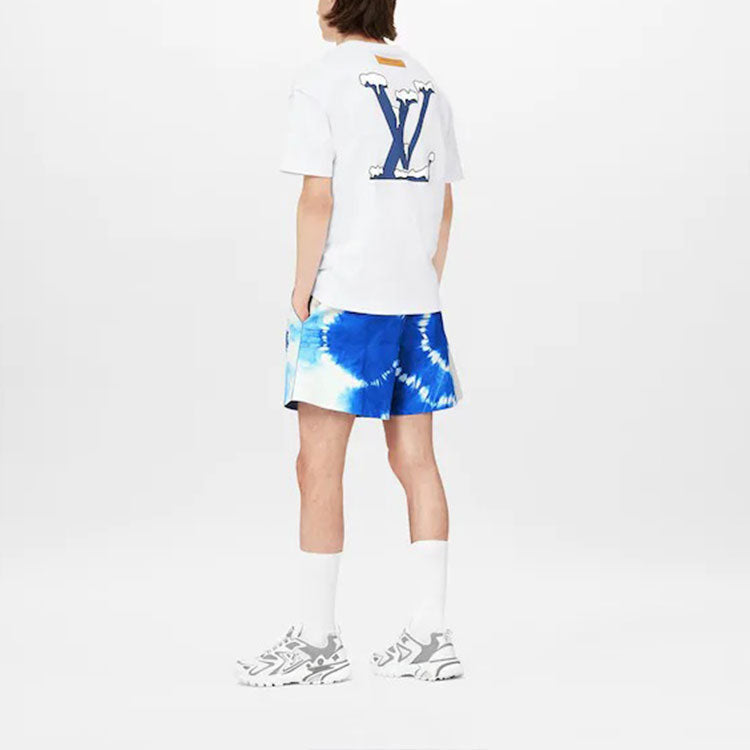 Men's LOUIS VUITTON SS22 Logo Alphabet Printing Short Sleeve White 1A9TAN