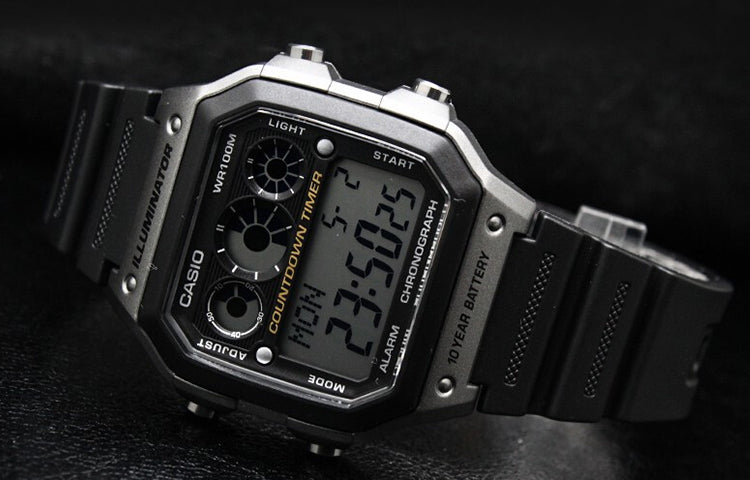 CASIO G Shock Waterproof Mens Black Digital AE-1300WH-8A