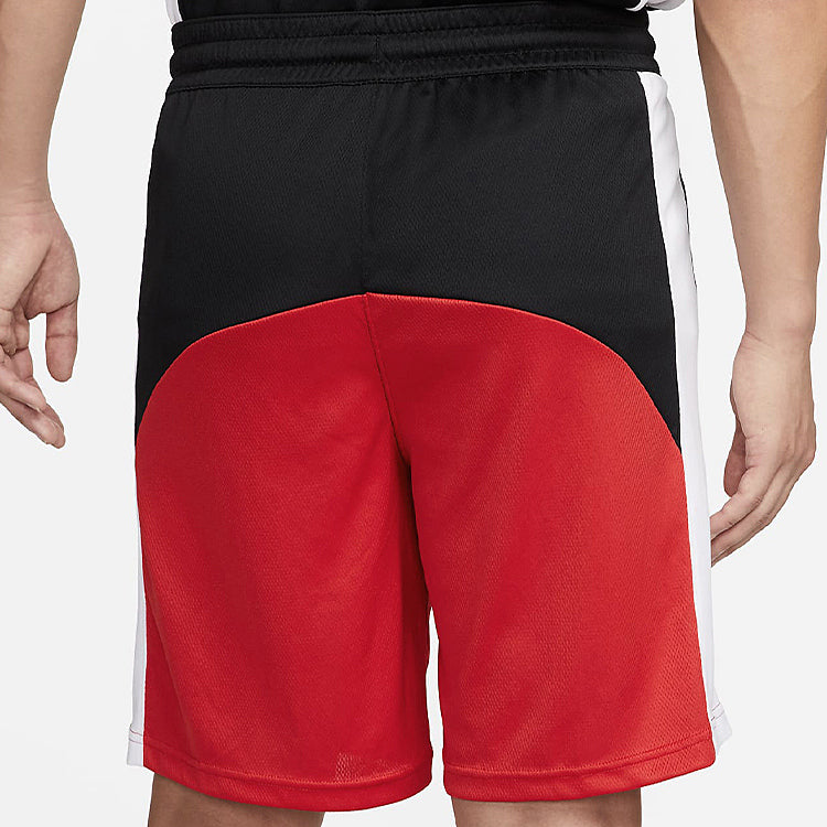 Men's Nike Colorblock Logo Straight Shorts Black Red DQ5827-011