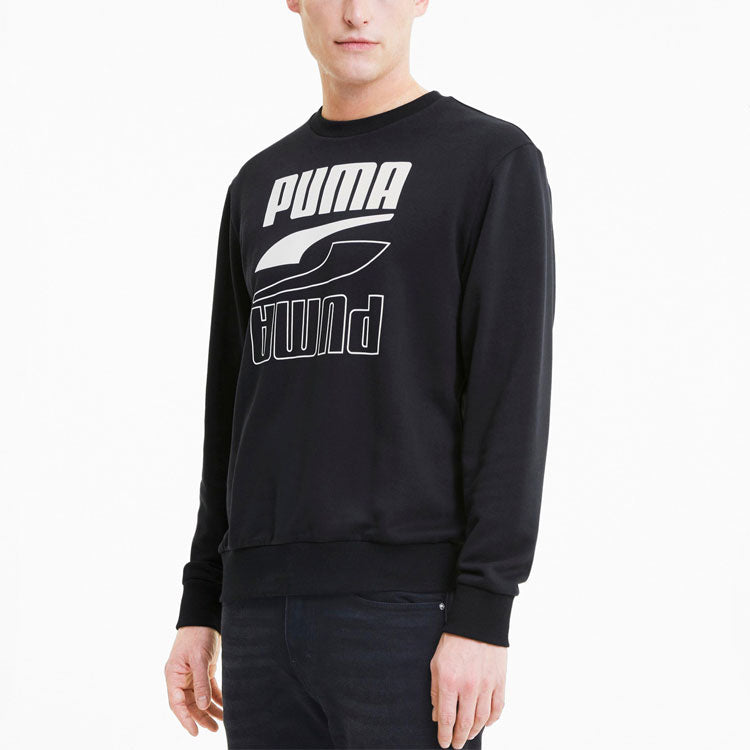 PUMA Rebel Long Sleeve Sweater 'Black White' 585272-01