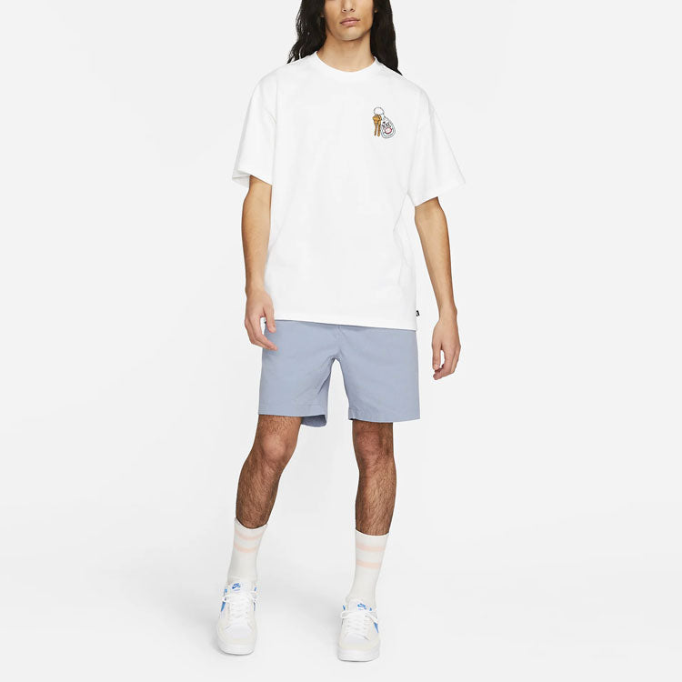 Nike SB Skateboard Round Neck Pullover Short Sleeve White DD1307-100
