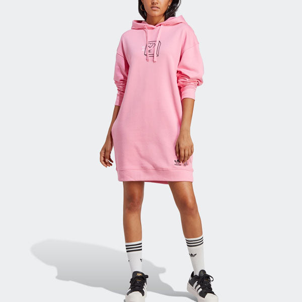 (WMNS) adidas Original ANDRE SARAIVA hooded dress 'Pink' HY4269