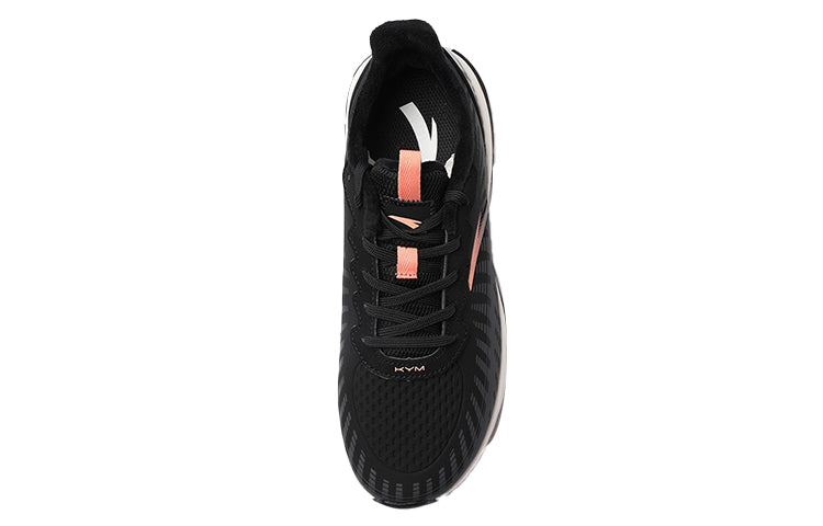 (WMNS) ANTA Leather Running Shoes 'Black Orange White' 122045522-7