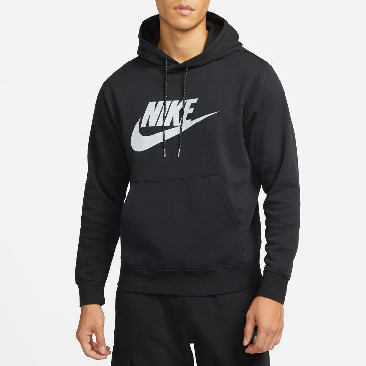 Men's Nike Casual Alphabet Logo Printing Fleece Black DM1237-010