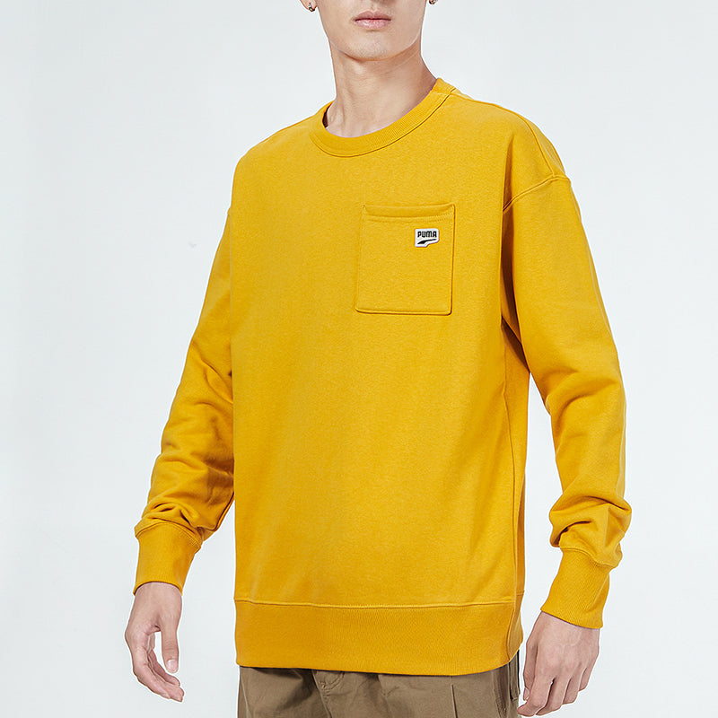 PUMA Small Logo Pocket Sweatshirt 'Yellow' 533036-37
