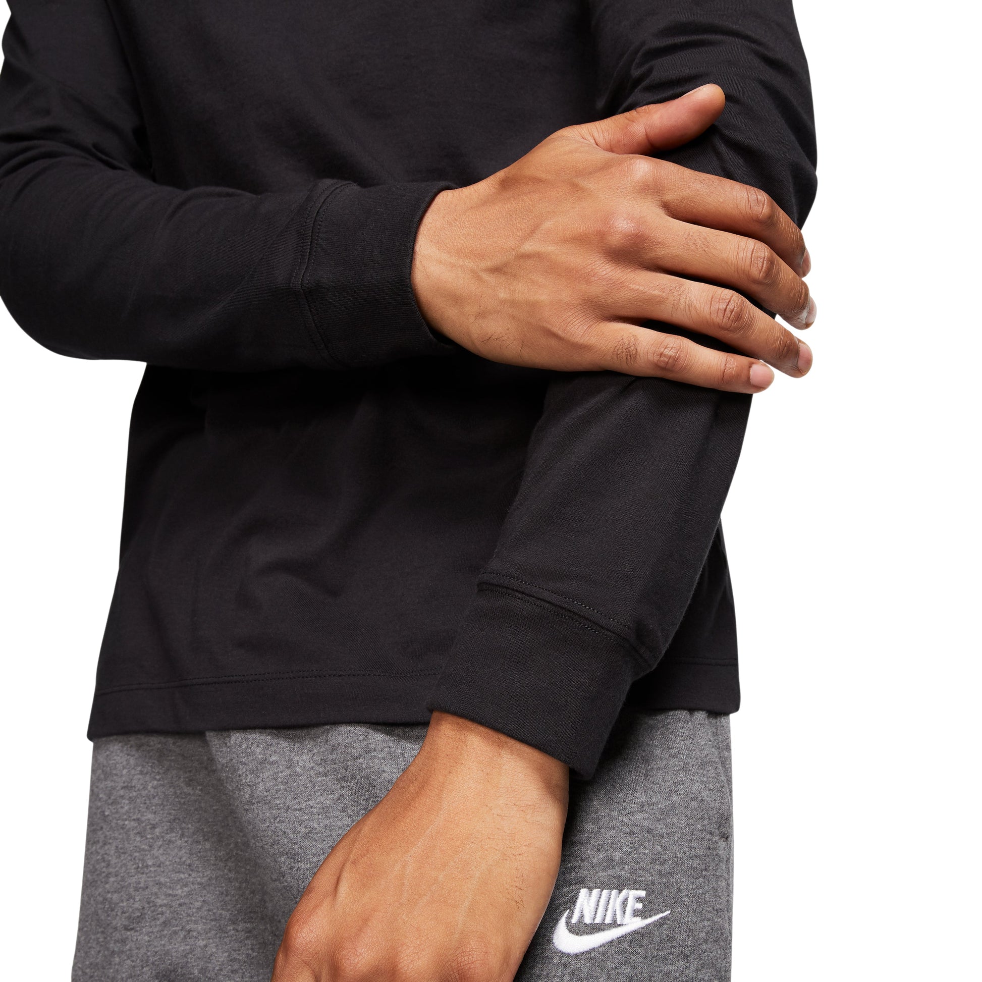 Nike Sportswear Futura Icon Logo Printed Casual Collar Long Sleeved Male Black CI6292-010