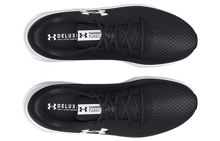 (WMNS) Under Armour Charged Pursuit 3 Wide 'Black White' 3025802-001