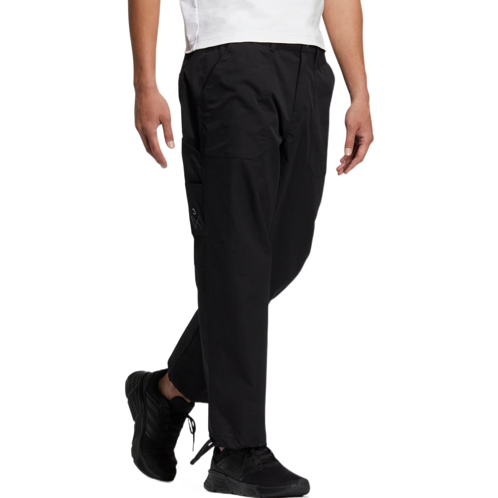 adidas Solid Color Straight Sports Pants Men's Black HP1389