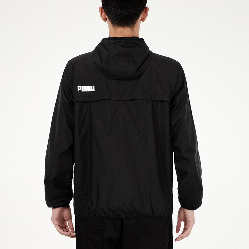 PUMA Sports Training Woven hooded Logo Jacket Black 846317-01