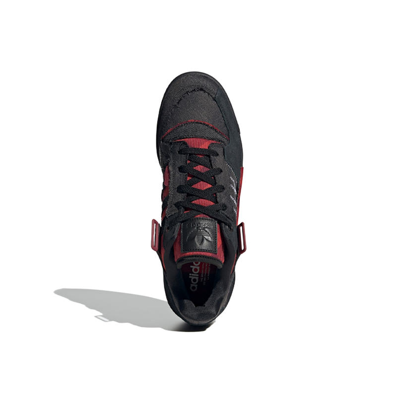 adidas originals Forum Exhibit Low 'Black Red' HQ8417