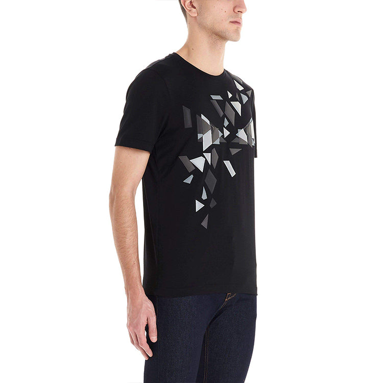 Men's FENDI Crew Neck Geometry Short Sleeve Black FAF532-AAY5-F0GME