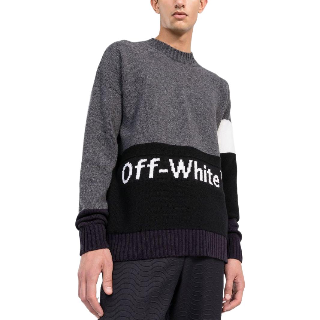 Off-White Color Block Off Crewneck OMHE048C99KNI001070