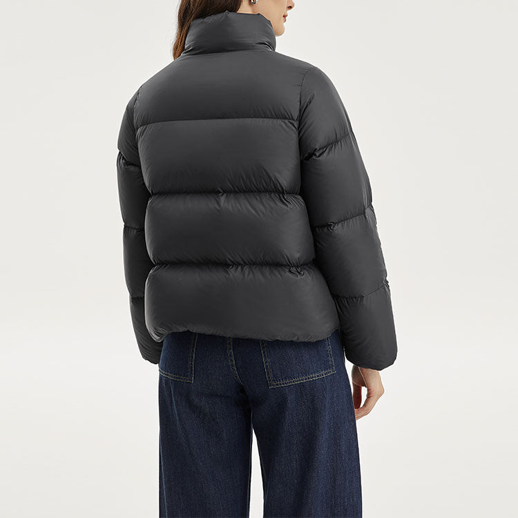 (WMNS) Skechers Diamond Series Long Sleeve Down Jacket 'Black' L423W053-0018