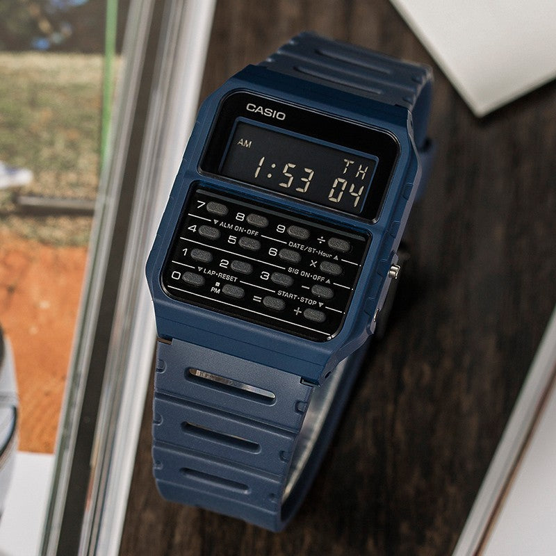 CASIO YOUTH Vintage Calculater Muli-Functional Unisex Mens Blue Digital CA-53WF-2B