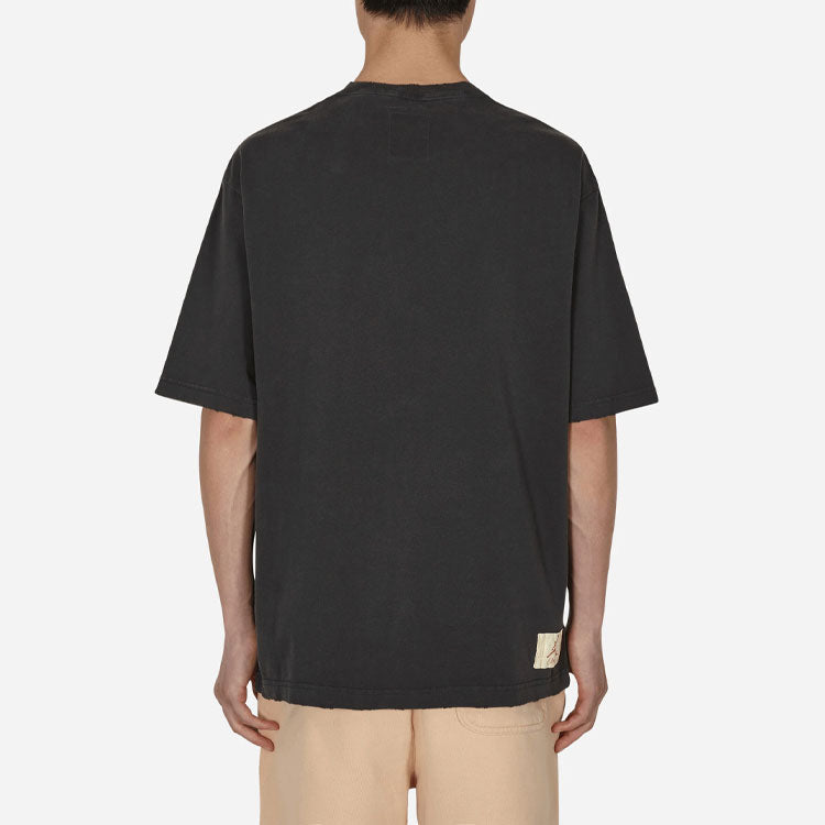 Air Jordan x union Crossover SS22 Solid Color Breathable Logo Round Neck Short Sleeve Asia Edition Black DM2844-045