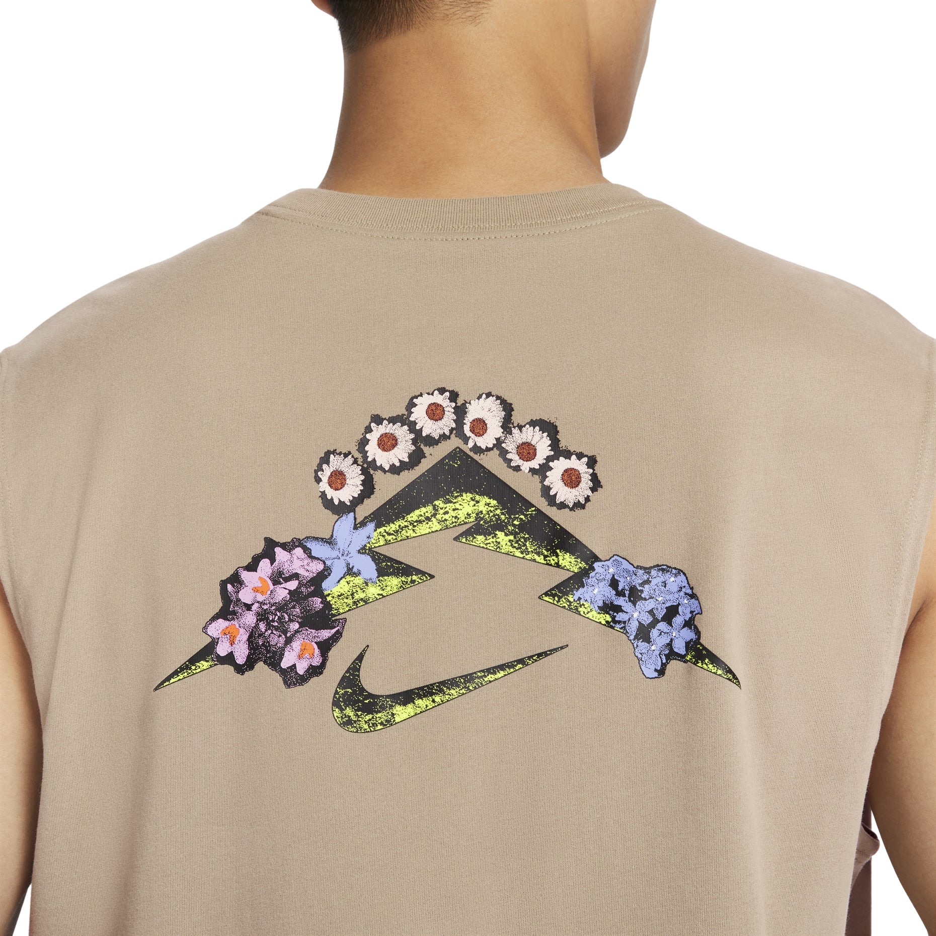 Nike Dri-FIT Graphic Running Tank Asia Sizing 'Khaki' FZ8053-247