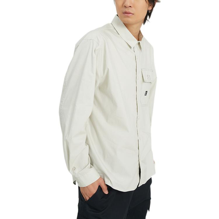 Converse Woven Long Sleeve Button Down Shirt Asia Sizing 'White' 10023803-A02