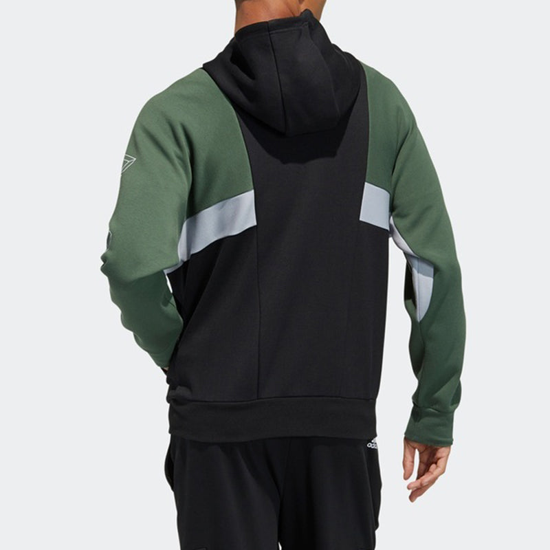 adidas Ub Tt Deco Casual Sports Colorblock Knit Hooded Jacket Black GP1817