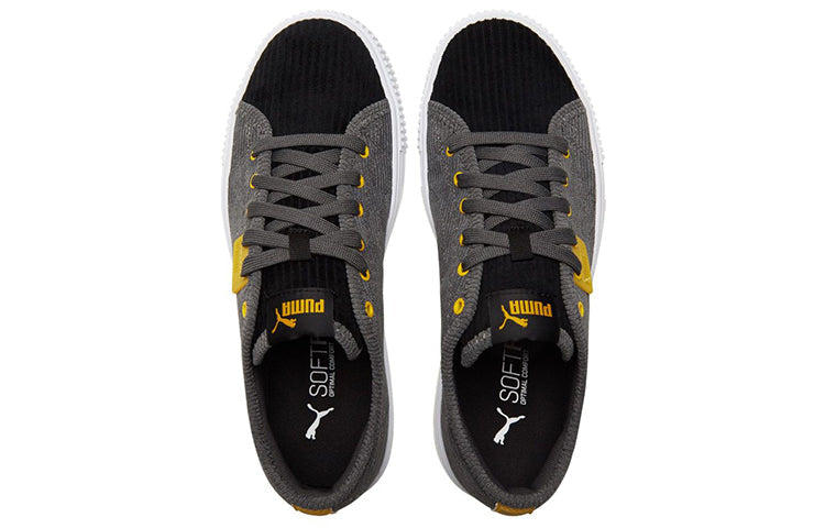 PUMA Unisex Ever Cord Sneakers Black/Gray/Yellow 383863-02