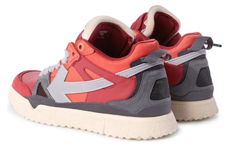 Off-White Sponge Mid-Top Sneakers 'Red Grey' OMIA234F23LEA0022506