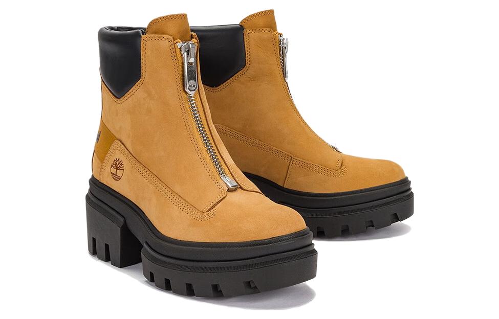 (WMNS) Timberland Everleigh Front-Zip Boot 'Wheat Nubuck' A5YHM