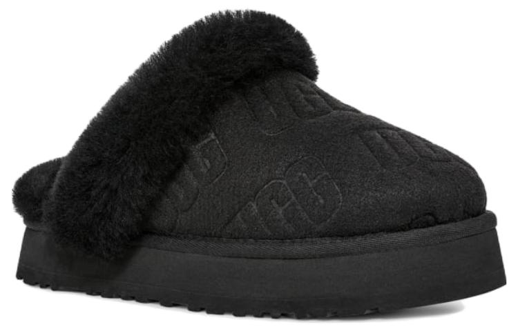 (WMNS) UGG Disquette Felted Slipper 'Black' 1143986-BLK
