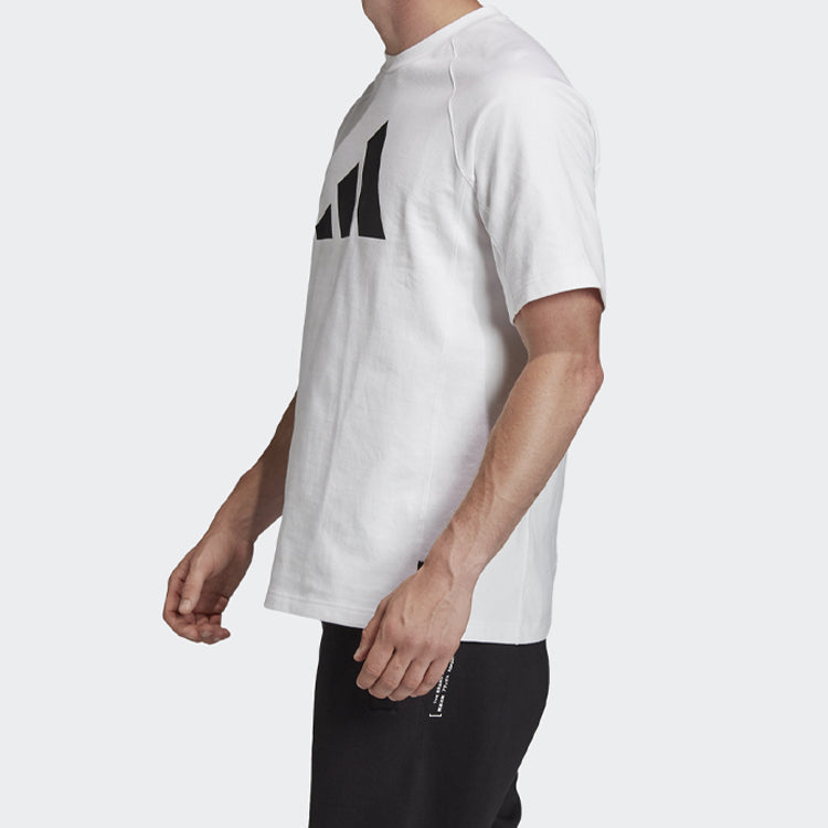 adidas Classic logo Printing Short Sleeve White FL3886