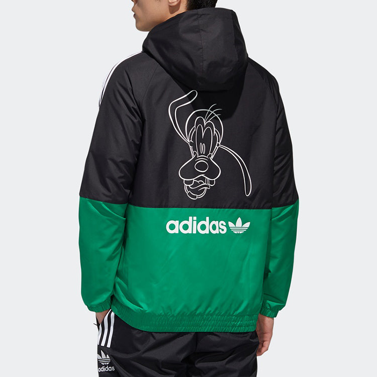 adidas originals x Goofy WB Disney Hoodie Jacket For Men Black/Green GP6480