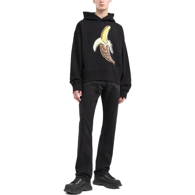 Palm Angels Banana Printed Hoodie 'Black Yellow Leopard' PMBB058F22FLE0091018